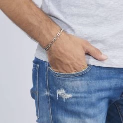 Bracelet Anilo Noircie Argent Blanc 11 Bracelet Anilo Noircie Argent Blanc -Bijouterie primée. FABHBW0231 model0