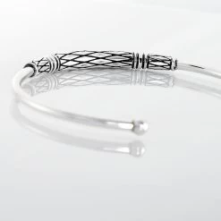 Bracelet Jonc Mike Argent Blanc 8 Bracelet Jonc Mike Argent Blanc -Bijouterie primée. FABHBW0279 view2