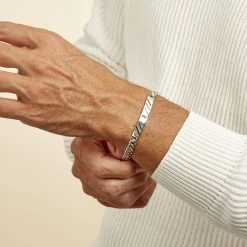 Bracelet Identite Argent Giani -Bijouterie primée. FABHBWN002 model1