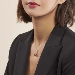 Collier Argent Blanc Derya Ambre -Bijouterie primée. FACFBIY160 model0