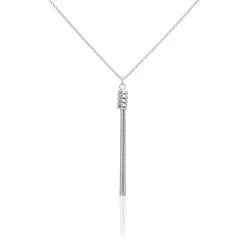 Collier Amaryllis Argent Blanc