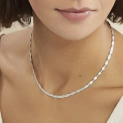 Collier Leonte Argent Blanc -Bijouterie primée. FACFBW00GG model1