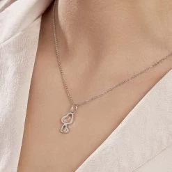 Collier Estina Argent Blanc 9 Collier Estina Argent Blanc -Bijouterie primée. FACFBW00HX model1