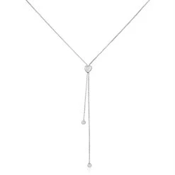 Collier Leandra Argent Blanc