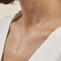 Collier Chayann Argent Blanc -Bijouterie primée. FACFBW00TT model1