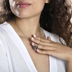 Collier Abrar Argent Blanc 10 Collier Abrar Argent Blanc -Bijouterie primée. FACFBW014R model0