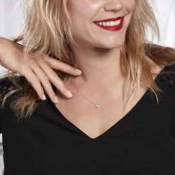 Collier Antonienne Argent Blanc Oxyde De Zirconium -Bijouterie primée. FACFBZD154 model0