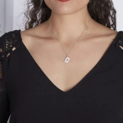 Collier Geoffrey Argent Oxydes De Zirconium 8 Collier Geoffrey Argent Oxydes De Zirconium -Bijouterie primée. FACFBZR042 model0