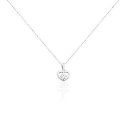 Collier Nalan Argent Blanc Oxyde De Zirconium