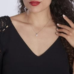 Collier Lynna Argent Blanc Oxyde De Zirconium -Bijouterie primée. FACFBZW0KZ model0