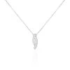 Collier Ange-line Argent Blanc Oxyde De Zirconium