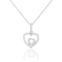 Collier Yelin Argent Blanc Oxyde De Zirconium