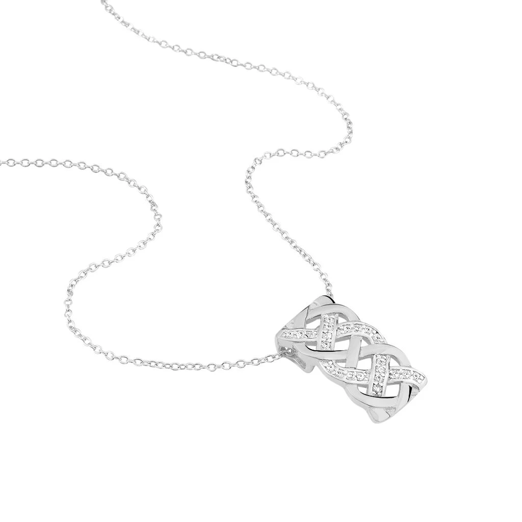 Collier Adria Argent Blanc Oxyde De Zirconium 4 Collier Adria Argent Blanc Oxyde De Zirconium – Image 2