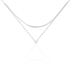 Collier Ruth Argent Blanc Oxyde De Zirconium