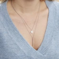 Collier Manna Argent Blanc Oxyde De Zirconium 7 Collier Manna Argent Blanc Oxyde De Zirconium -Bijouterie primée. FACFBZW18K model0