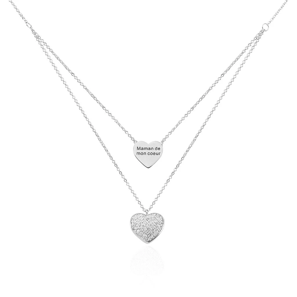 Collier Amarita Argent Blanc Oxyde De Zirconium 3 Collier Amarita Argent Blanc Oxyde De Zirconium