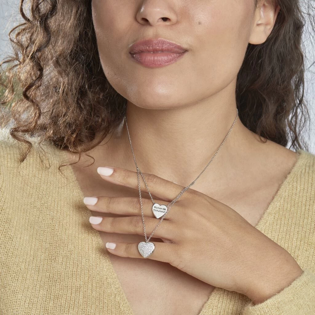 Collier Amarita Argent Blanc Oxyde De Zirconium 5 Collier Amarita Argent Blanc Oxyde De Zirconium – Image 3