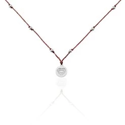 Collier Alyzea Argent Blanc Oxyde De Zirconium