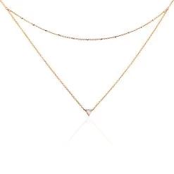 Collier Serres Argent Rose Oxyde De Zirconium