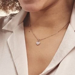 Collier Pascual Argent Met Rose Oxyde De Zirconium -Bijouterie primée. FACFRZW369 model1