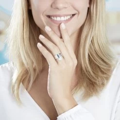 Bague Ayna Argent Blanc -Bijouterie primée. FADFBW0906 model0