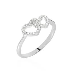 Bague Anne-ael Argent Blanc Oxyde De Zirconium