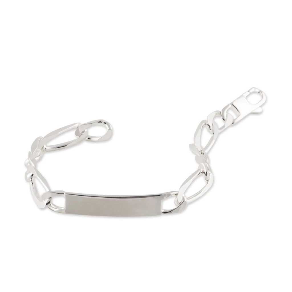 Bracelet Identité Vila Maille Alternee 1/2 Argent Blanc 4 Bracelet Identité Vila Maille Alternee 1/2 Argent Blanc – Image 2
