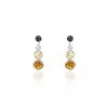 Boucles D'oreilles Argent Blanc Rosalie Ambres -Bijouterie primée. FAOFBID177 master