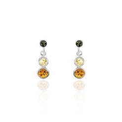 Boucles D'oreilles Argent Blanc Rosalie Ambres