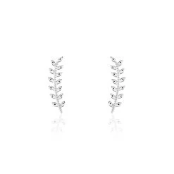Bijoux D'oreilles Folia Argent Blanc