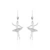 Boucles D'oreilles Pendantes Ritej Argent Blanc