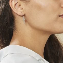 Boucles D'oreilles Pendantes Ritej Argent Blanc -Bijouterie primée. FAOFBW00ML model0