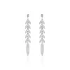 Boucles D'oreilles Pendantes Auxanne Argent Blanc