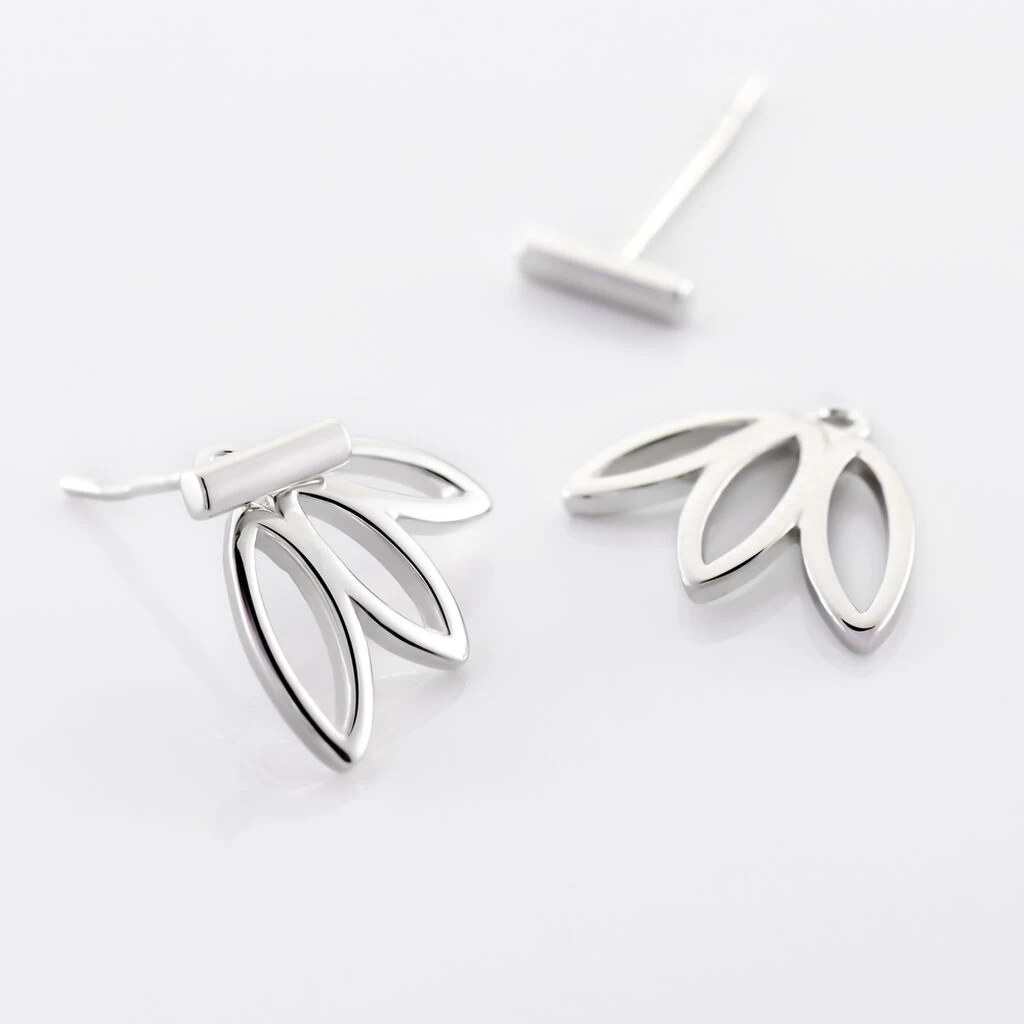 Bijoux D'oreilles Anjali Argent Blanc 5 Bijoux D'oreilles Anjali Argent Blanc – Image 3