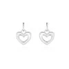 Boucles D'oreilles Pendantes Clarity Argent Blanc Nacre