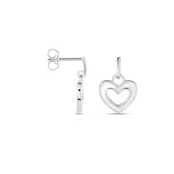 Boucles D'oreilles Pendantes Clarity Argent Blanc Nacre 6 Boucles D'oreilles Pendantes Clarity Argent Blanc Nacre -Bijouterie primée. FAOFBX2228 view1