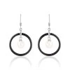 Boucles D'oreilles Pendantes Argent Céramique Et Perle De Culture -Bijouterie primée. FAOFBXN117 master