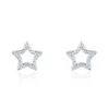 Boucles D'oreilles Puces Dmitri Argent Blanc Oxyde De Zirconium