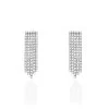 Boucles D'oreilles Pendantes Clavie Argent Blanc Oxyde De Zirconium