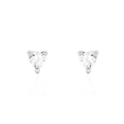 Boucles D'oreilles Puces Breana Argent Blanc Oxyde De Zirconium