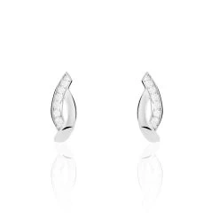 Boucles D'oreilles Pendantes Ange-line Argent Blanc Oxyde De Zirconium