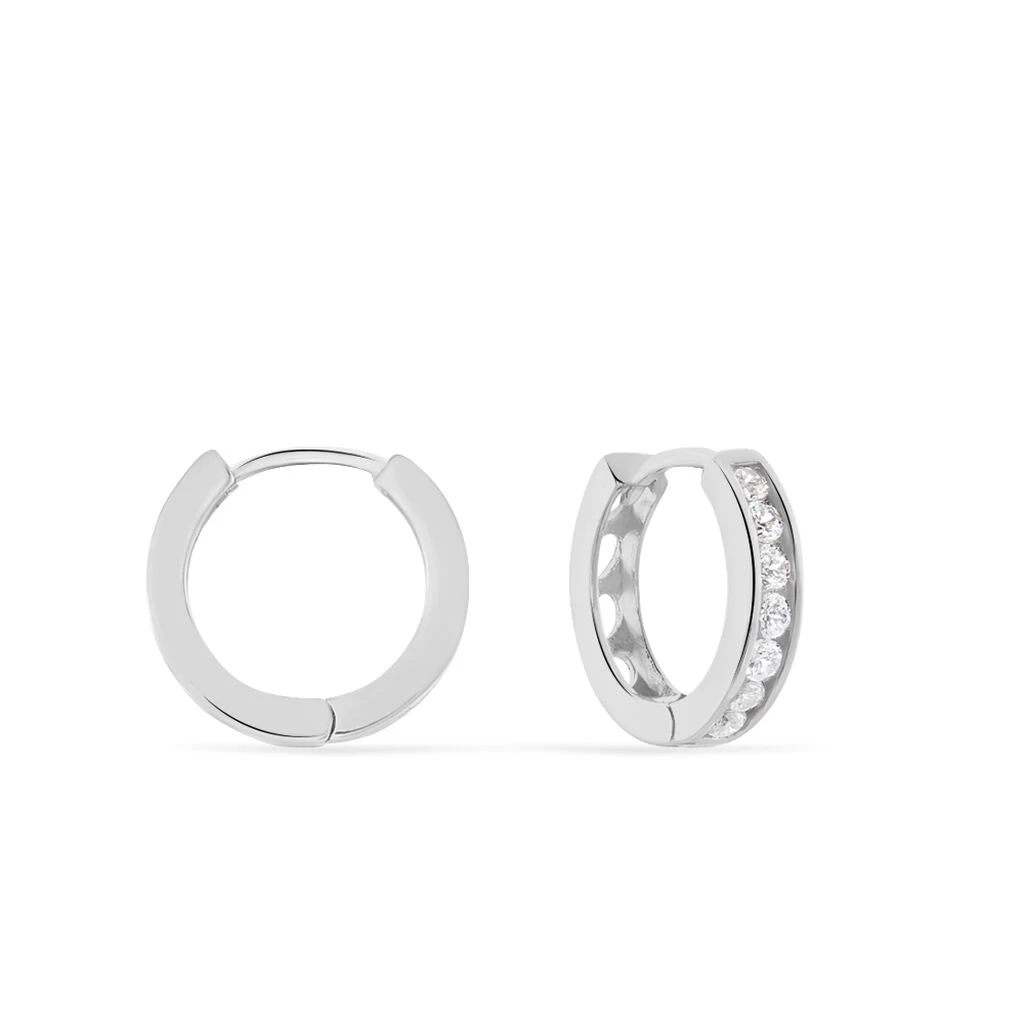 Créoles Anne-sixtine Argent Blanc Oxyde De Zirconium 3 Créoles Anne-sixtine Argent Blanc Oxyde De Zirconium