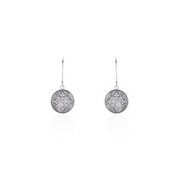 Boucles D'oreilles Puces Alexine Argent Blanc Oxyde De Zirconium