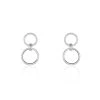 Boucles D'oreilles Pendantes Colas Argent Blanc Oxyde De Zirconium