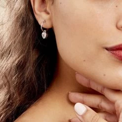 Créoles Argent Blanc Dahud Oxydes De Zirconium -Bijouterie primée. FAOFBZW1TP model1