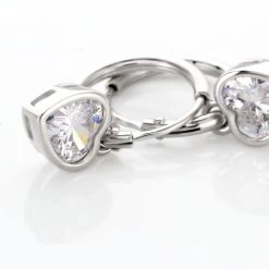 Créoles Argent Blanc Dahud Oxydes De Zirconium -Bijouterie primée. FAOFBZW1TP view3