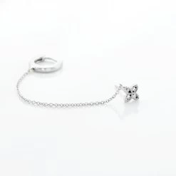 Bijou D'oreille Unitaire Argent Blanc Gosse Oxydes De Zirconium -Bijouterie primée. FAOFBZW1TW view2