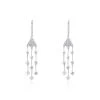 Boucles D'oreilles Pendantes Argent Blanc Wilford Oxyde