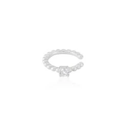 Bague D'hélix Unitaire Alix Argent Blanc Oxyde De Zirconium