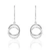Boucles D'oreilles Pendantes Circus Argent Blanc Oxyde De Zirconium